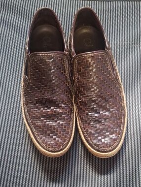 Cole Haan Nike Air Loafers Woven Leather Espadrille Slip-On Brown 11